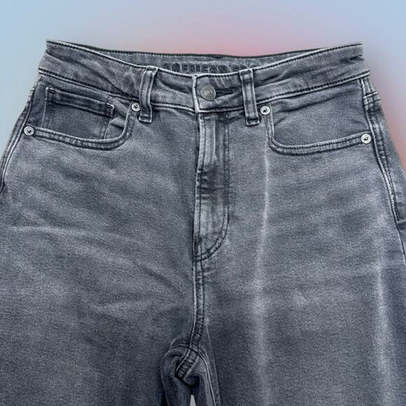 American Eagle Outfitters Denim - AMERICAN EAGLE Women’s 2 Gray / Black MOM JEANS